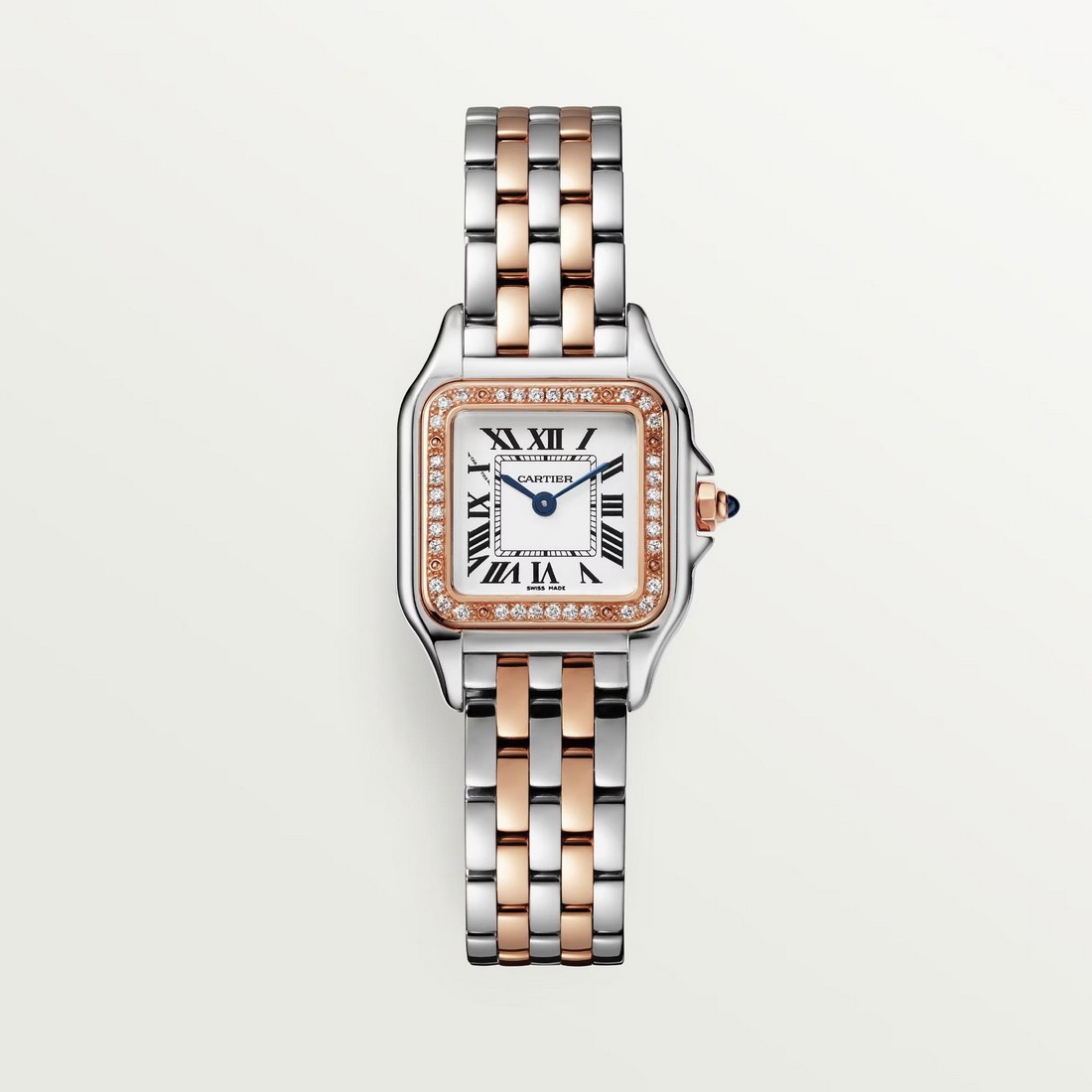 Đồng Hồ Cartier Panthère De Cartier Small Watch Nữ Xám Vàng Hồng